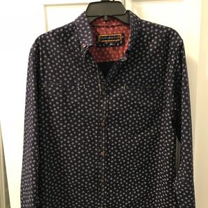 pd&c large purple sunflower print dress shirt
